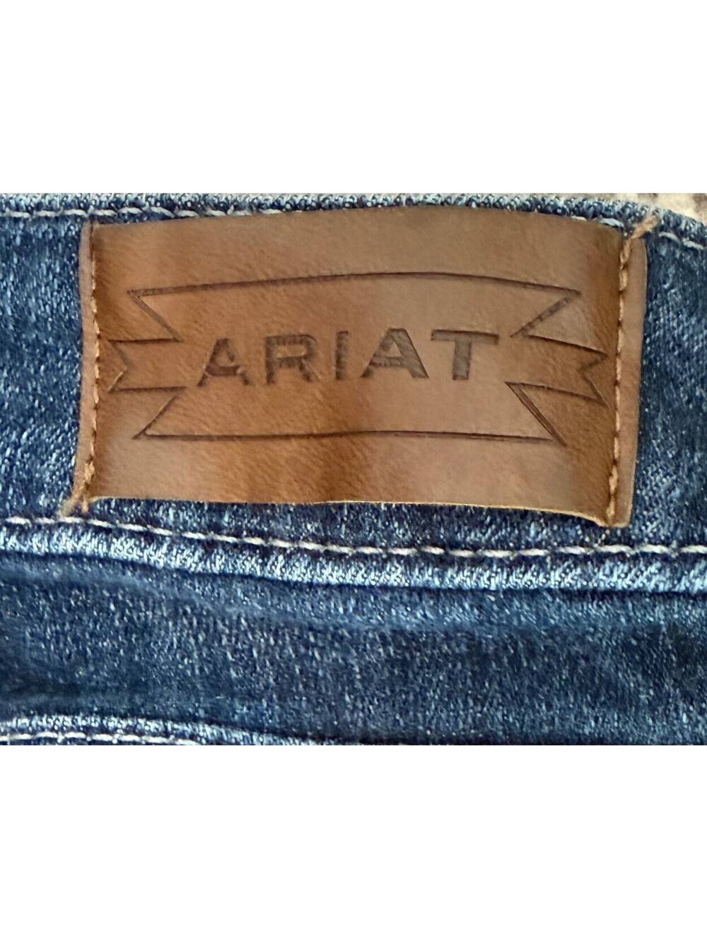 Ariat Himayo High Rise Flare Jeans Southwestern Print Raw Hem 33 Short - Picture 5 of 5